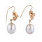 Antieke oorbellen parel en diamant | 14k | Den Bosch 